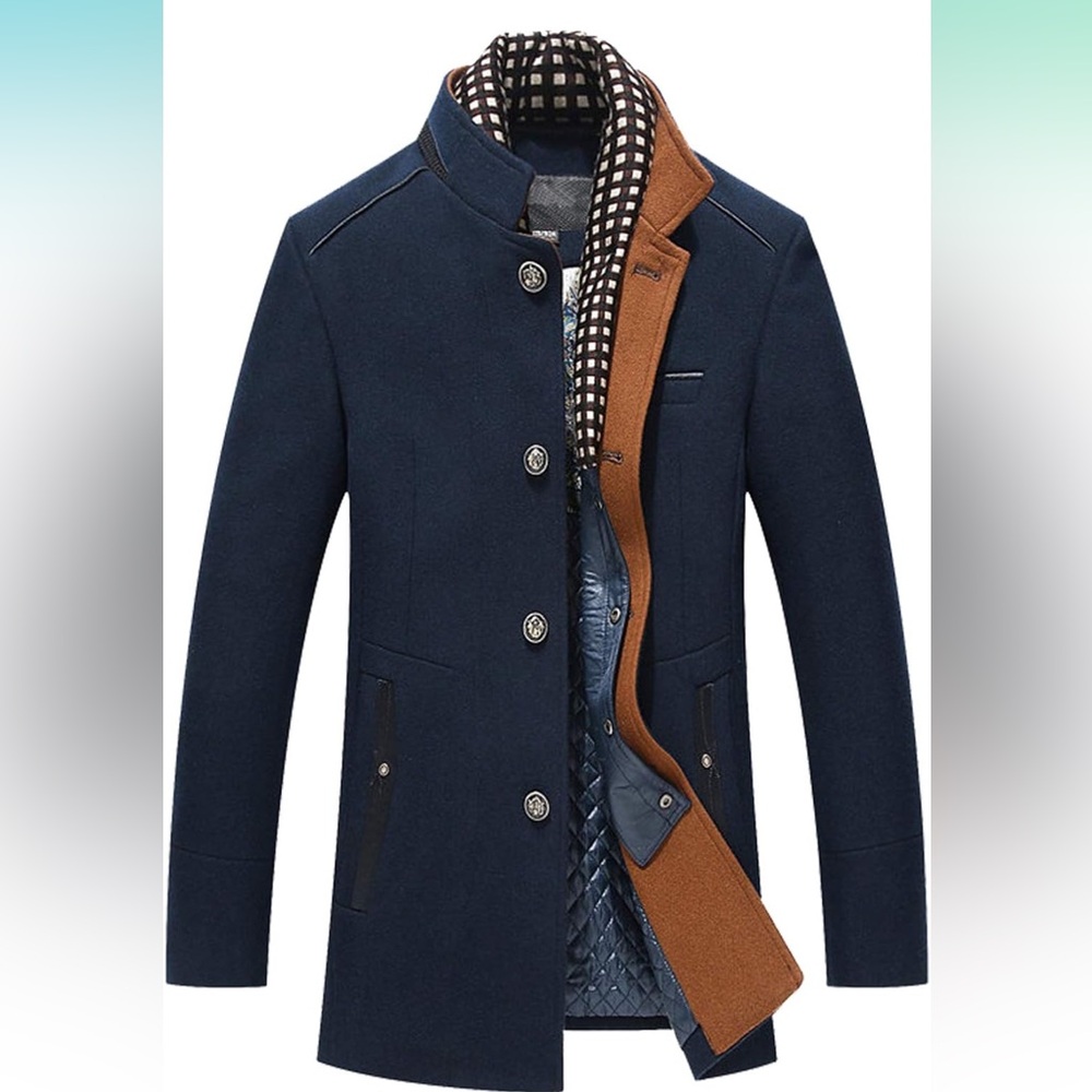 NWOT PRIJOUHE Men's Wool Coat, Small